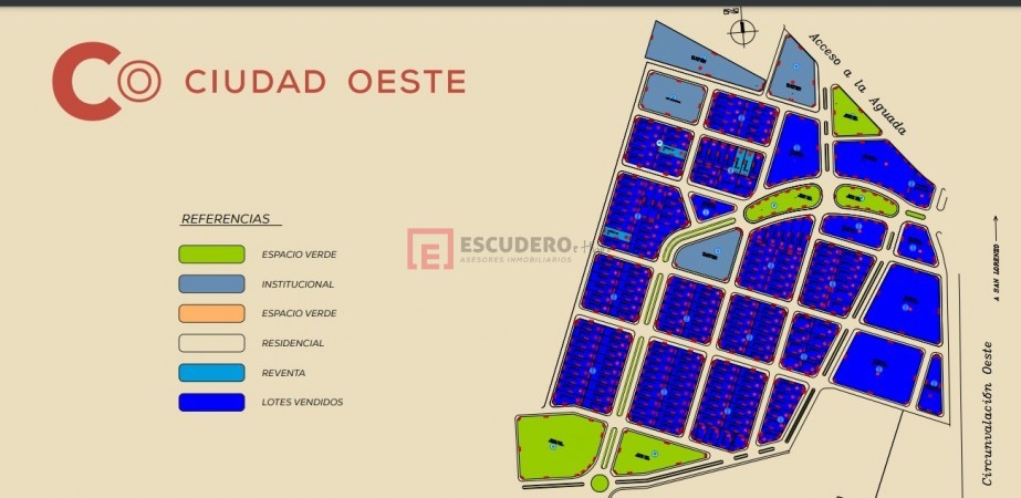 Lotes disponibles en Urbanizacion Ciudad Oeste - San Lorenzo Chico